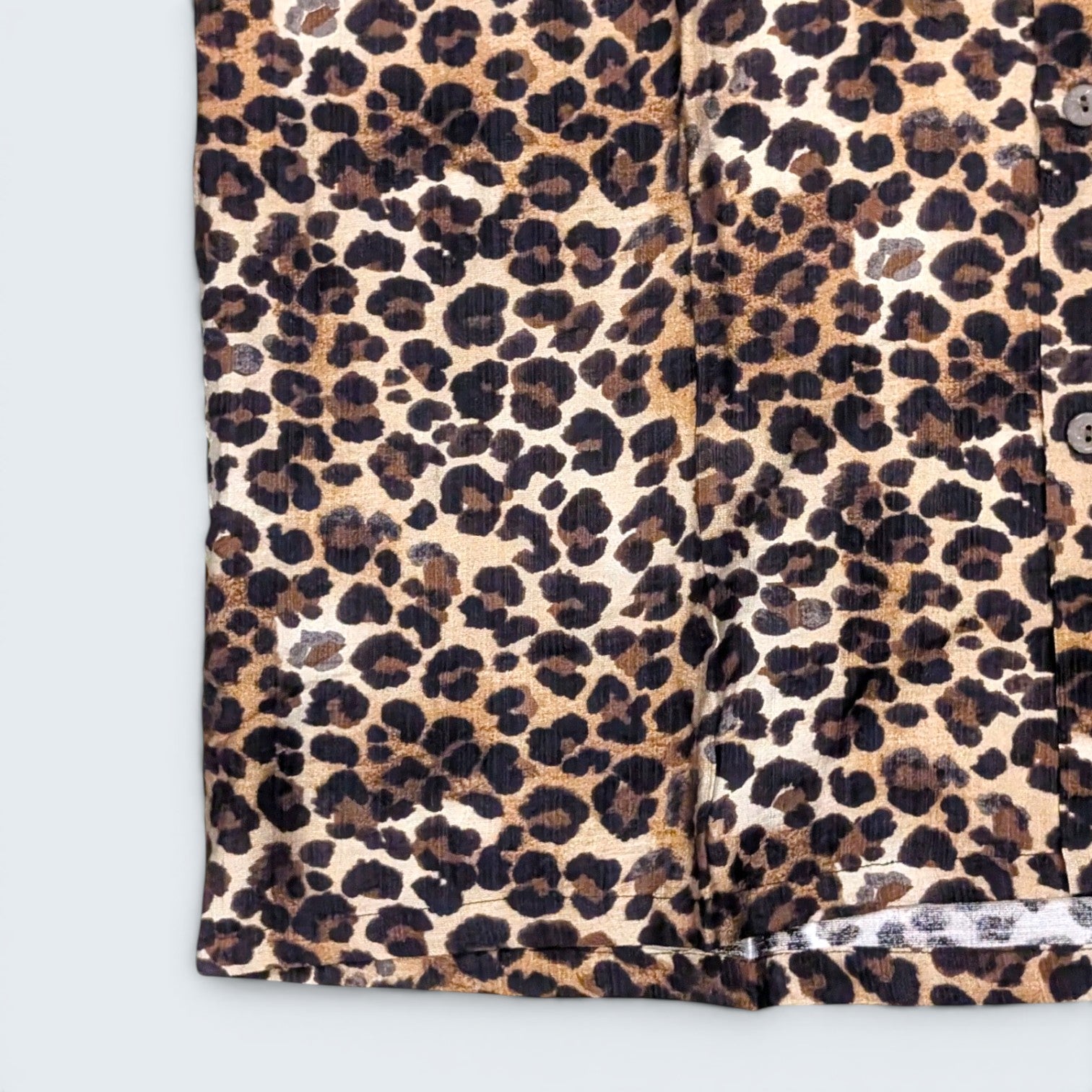 Stoxx Leopard Print Camp Collar Shirt - M