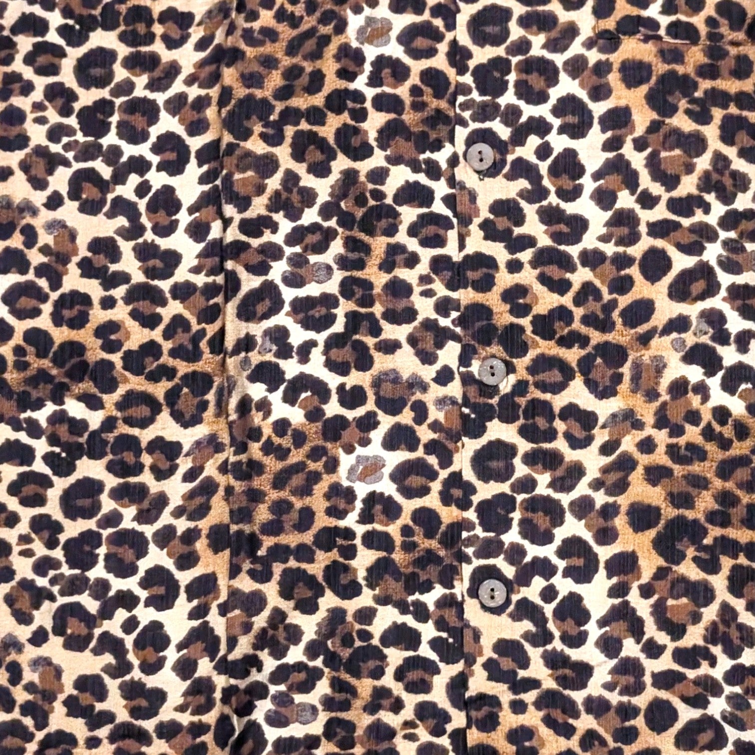 Stoxx Leopard Print Camp Collar Shirt - M