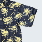 Stoxx Navy Palm Tree Camp Collar Shirt — Size M