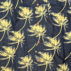 Stoxx Navy Palm Tree Camp Collar Shirt — Size M