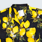 Stoxx Black Lemon Print Camp Collar Shirt — Size M