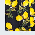 Stoxx Black Lemon Print Camp Collar Shirt — Size M