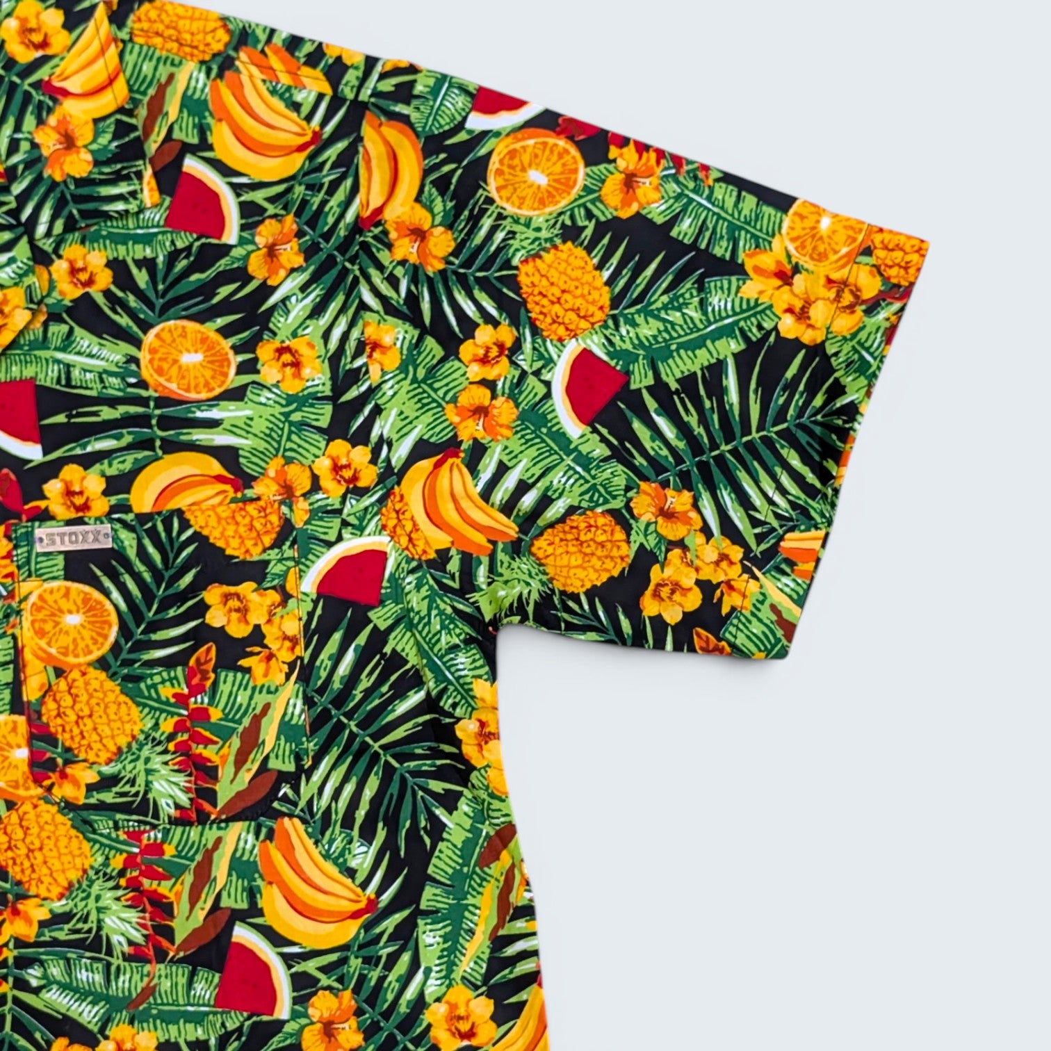 Stoxx Fruit Print Camp Collar Shirt - M