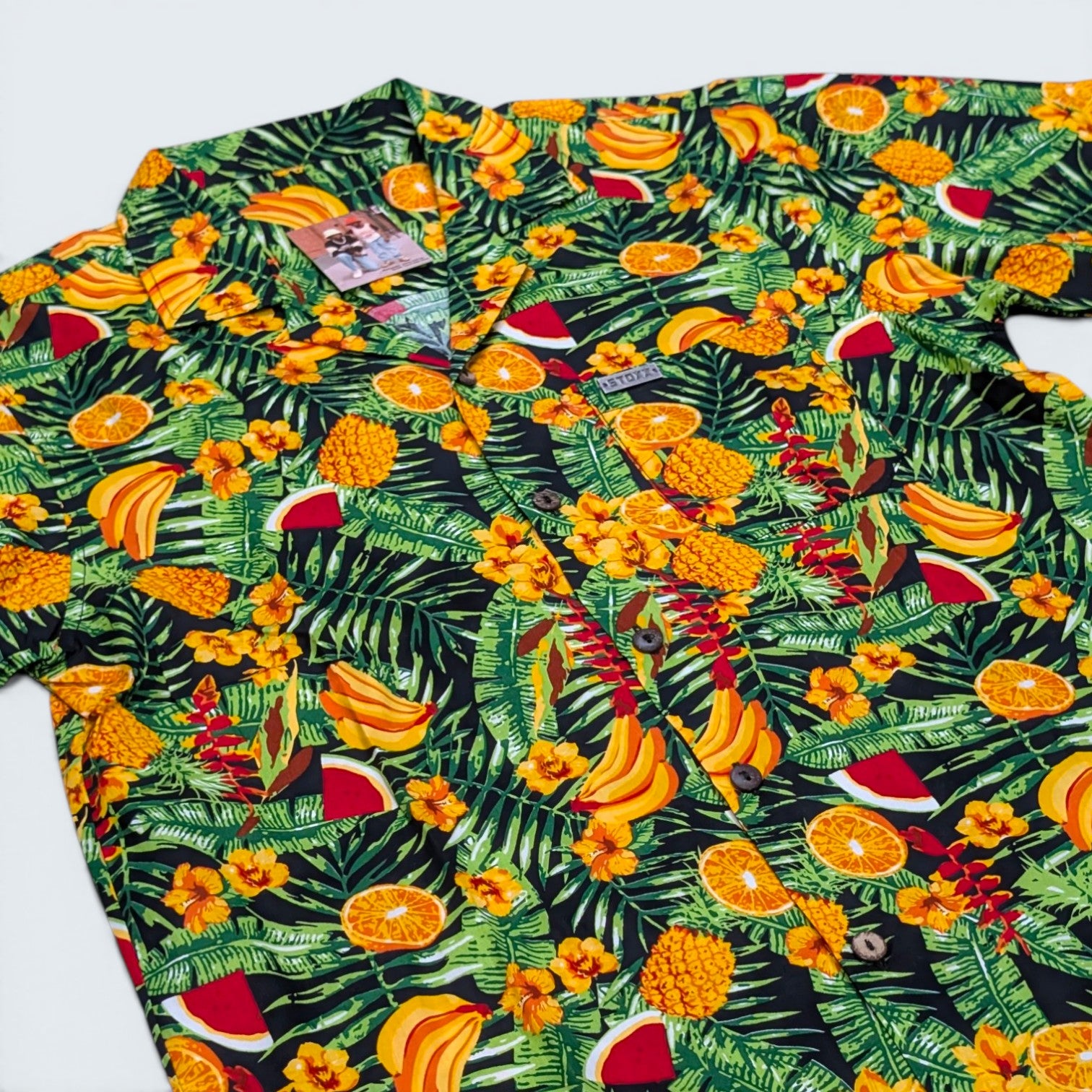 Stoxx Fruit Print Camp Collar Shirt - M