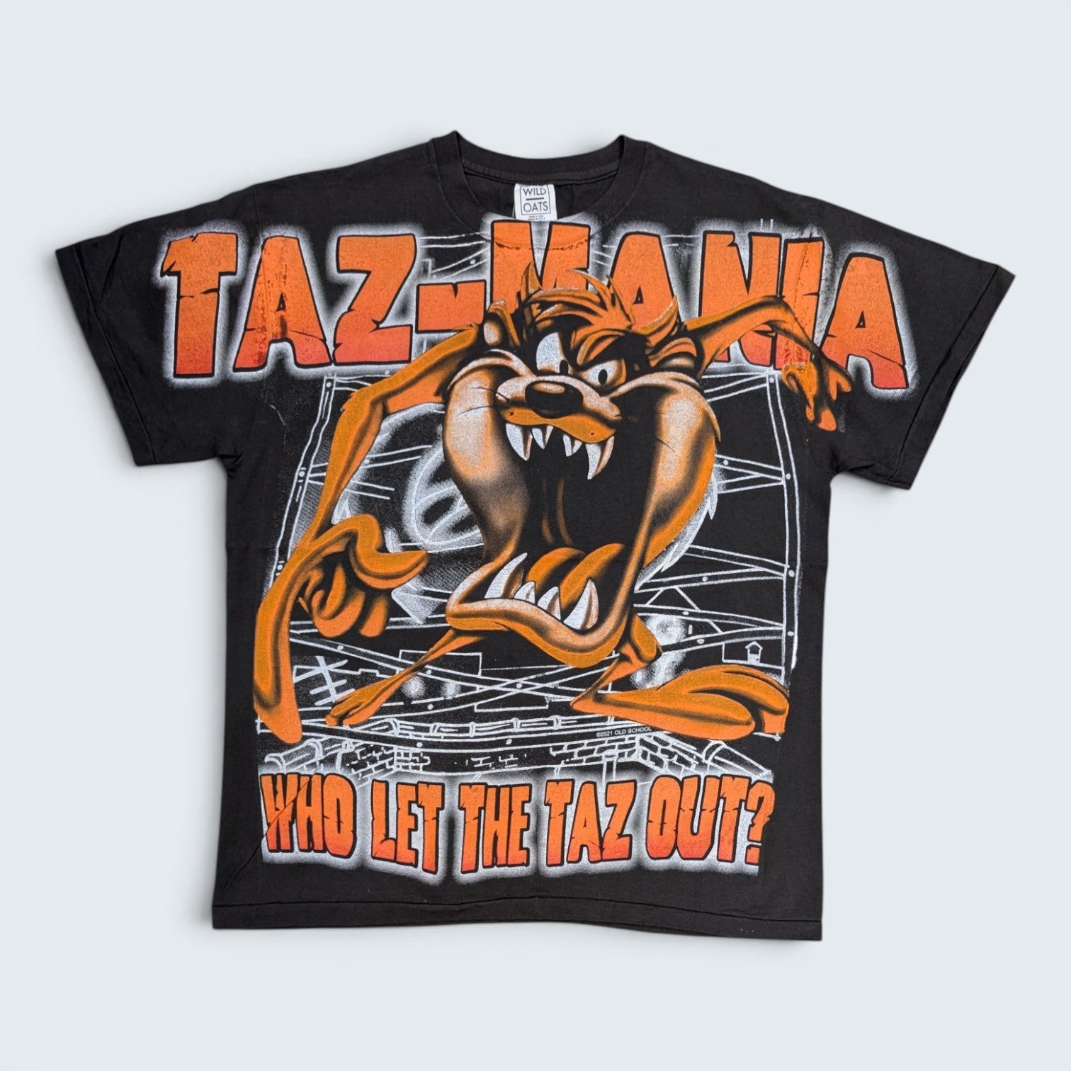 Taz-Mania Devil "Who let the Taz out?" Tee