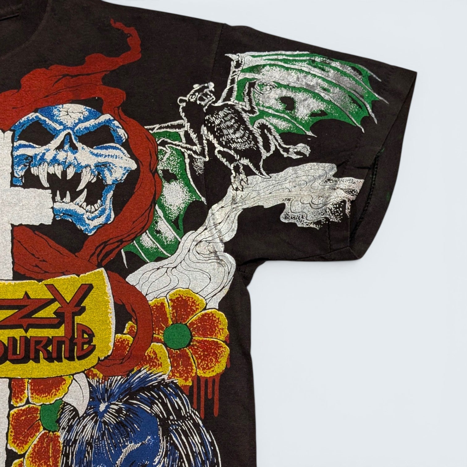 Ozzy Ozbourne AOP Tattoo Graphic Tee - L
