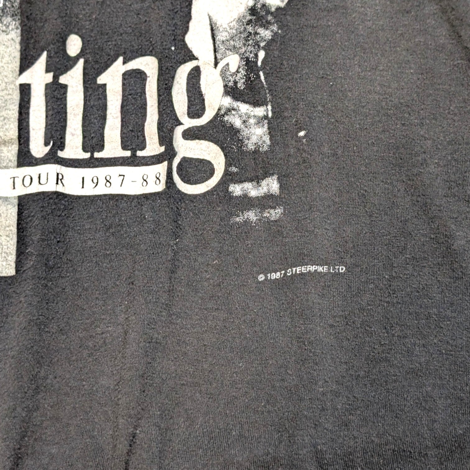 Sting 1987-88 Tour T-shirt- Size Large