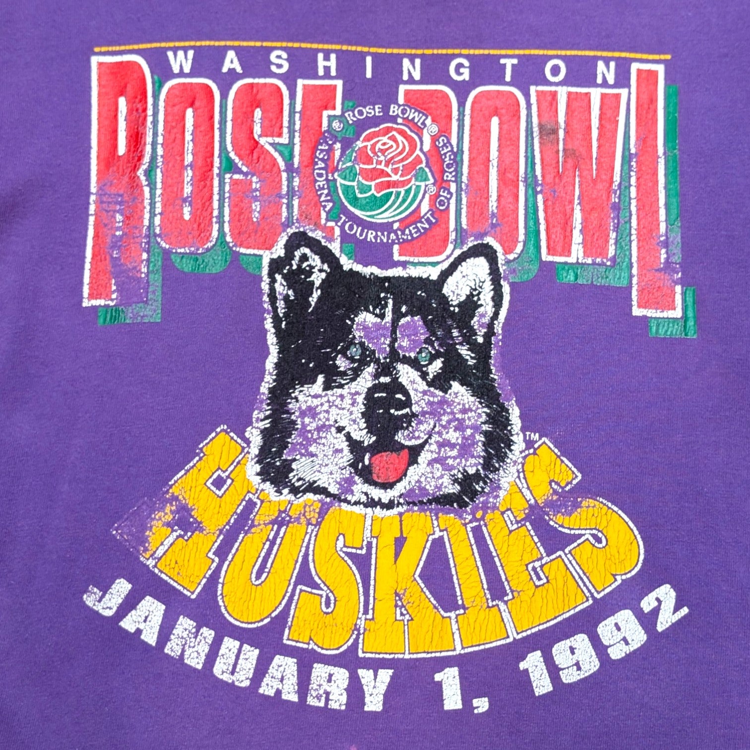 1992 Huskies Rose Bowl Tee-Size M