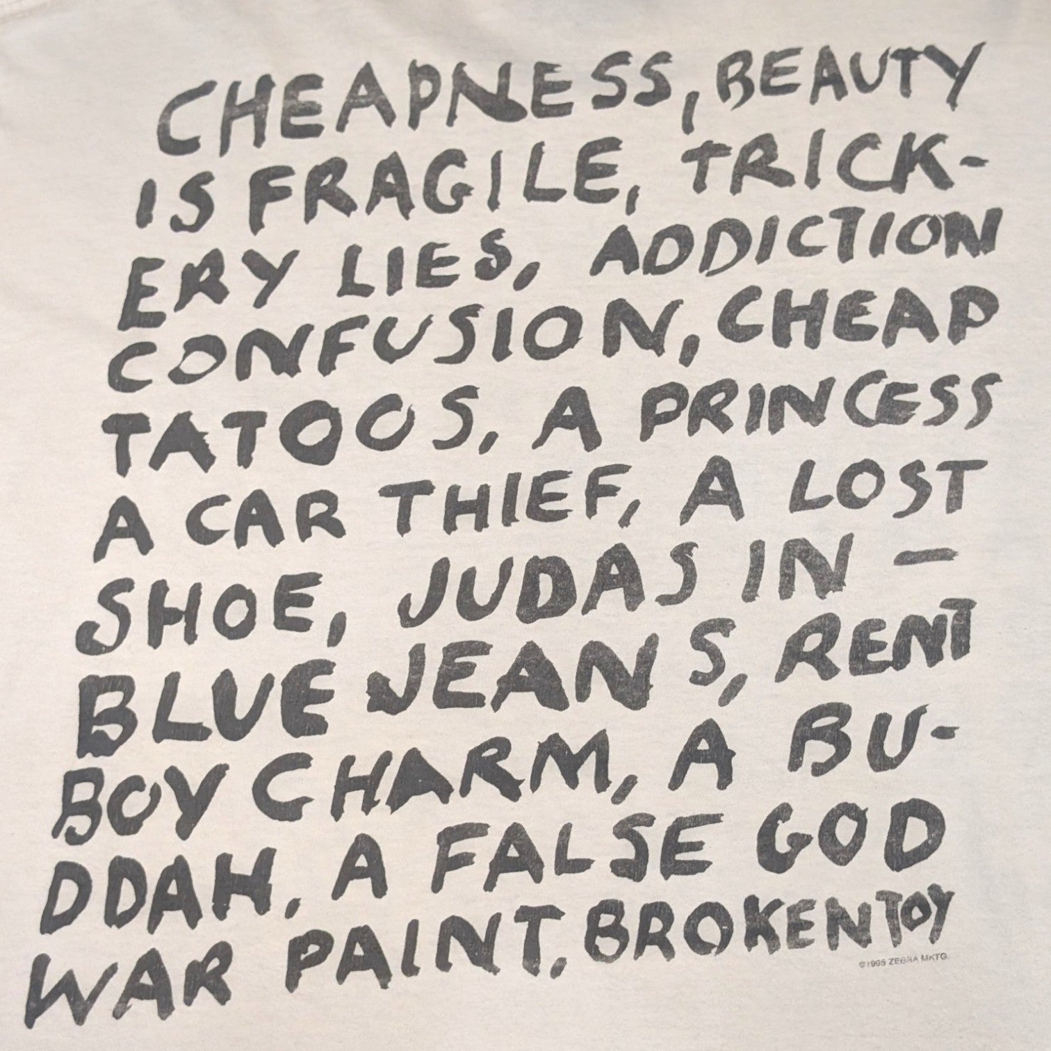 Boy George 1995 "Cheapness, Beauty..." Tee - XL
