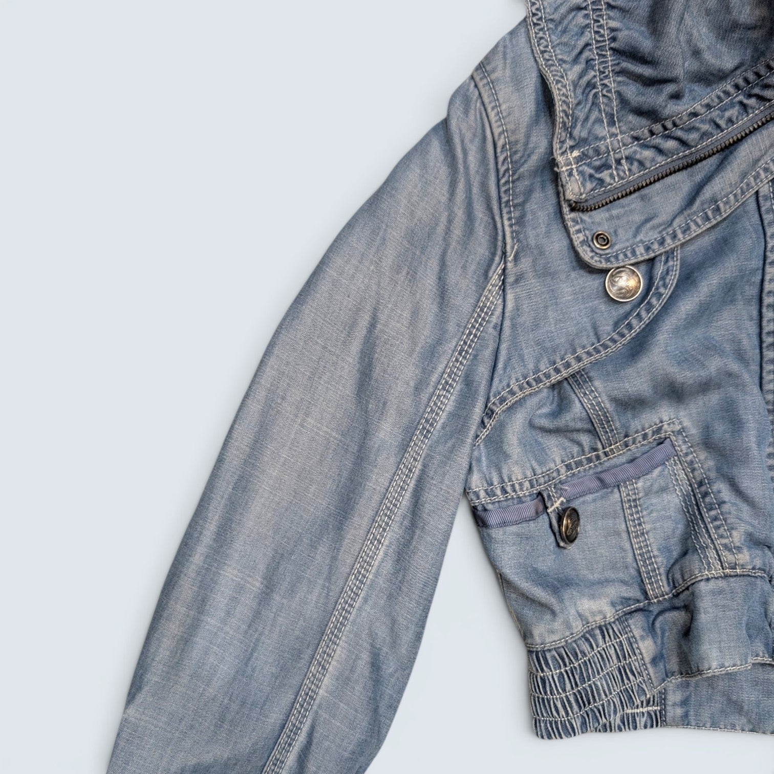 EDC by Esprit Cropped Denim Jacket - L