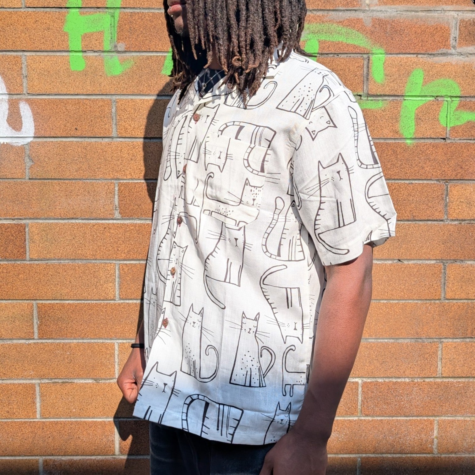 Puddy Cat Hawaiian  Camp Collar Shirt