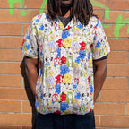 Fab Dog Portrait Hawaiian Camp Collar Shirt – additional view, STOXX THRIFT & VINTAGE