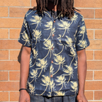 Stoxx Hawaiian Navy Palm Tree Camp Collar Shirt – additional view, STOXX THRIFT & VINTAGE