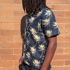Stoxx Hawaiian Navy Palm Tree Camp Collar Shirt – additional view, STOXX THRIFT & VINTAGE