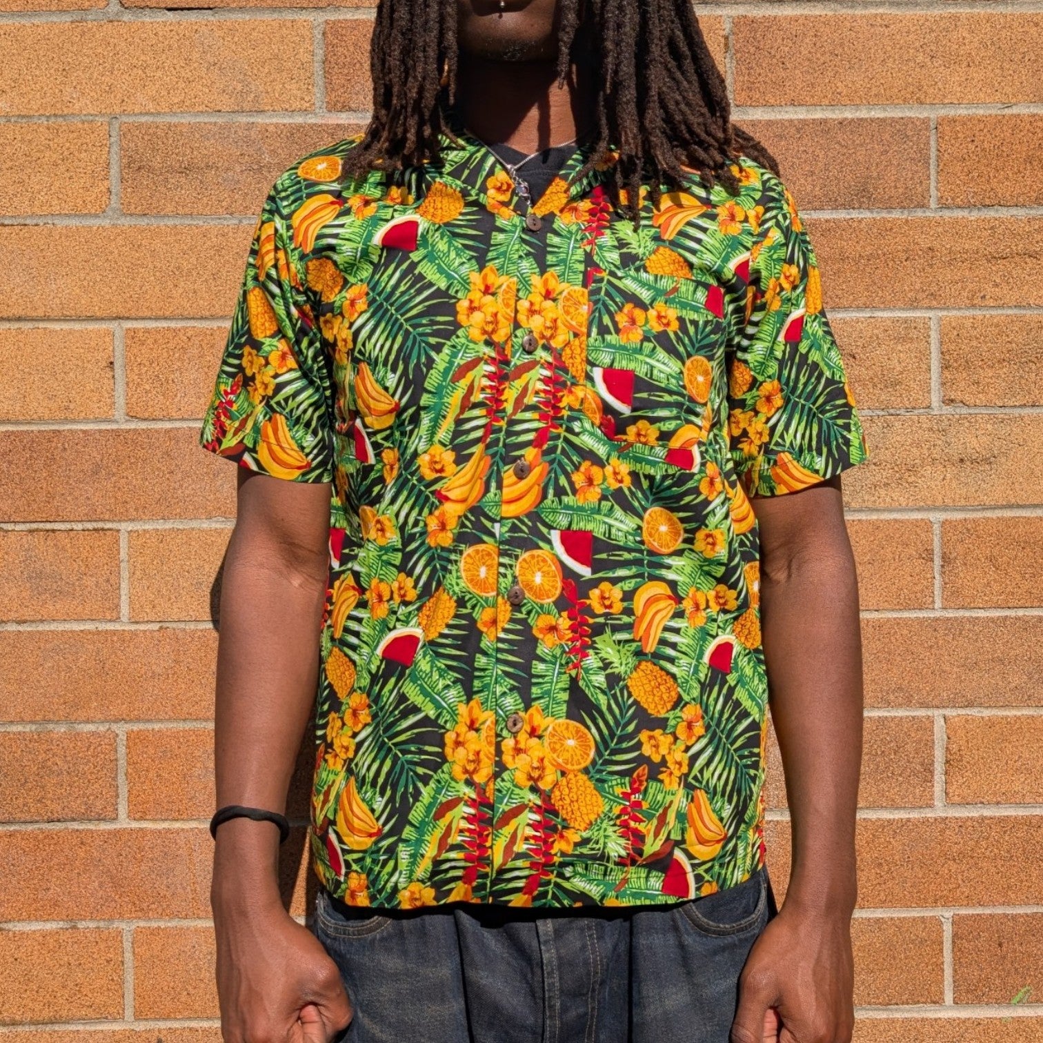Stoxx Fruit Print Camp Collar Shirt