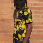 Lemon Drop Hawaiian Print Camp Collar Shirt – additional view, STOXX THRIFT & VINTAGE