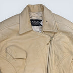 Cosa Nova Beige Leather Jacket - Size S