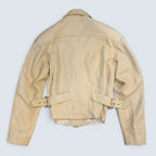 Cosa Nova Beige Leather Jacket - Size S