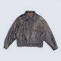 Moores Leather Bomber Jacket - XL