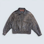 Moores Leather Bomber Jacket - XL