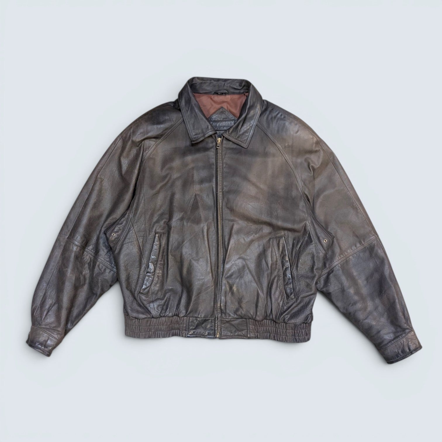 Moores Leather Bomber Jacket - XL