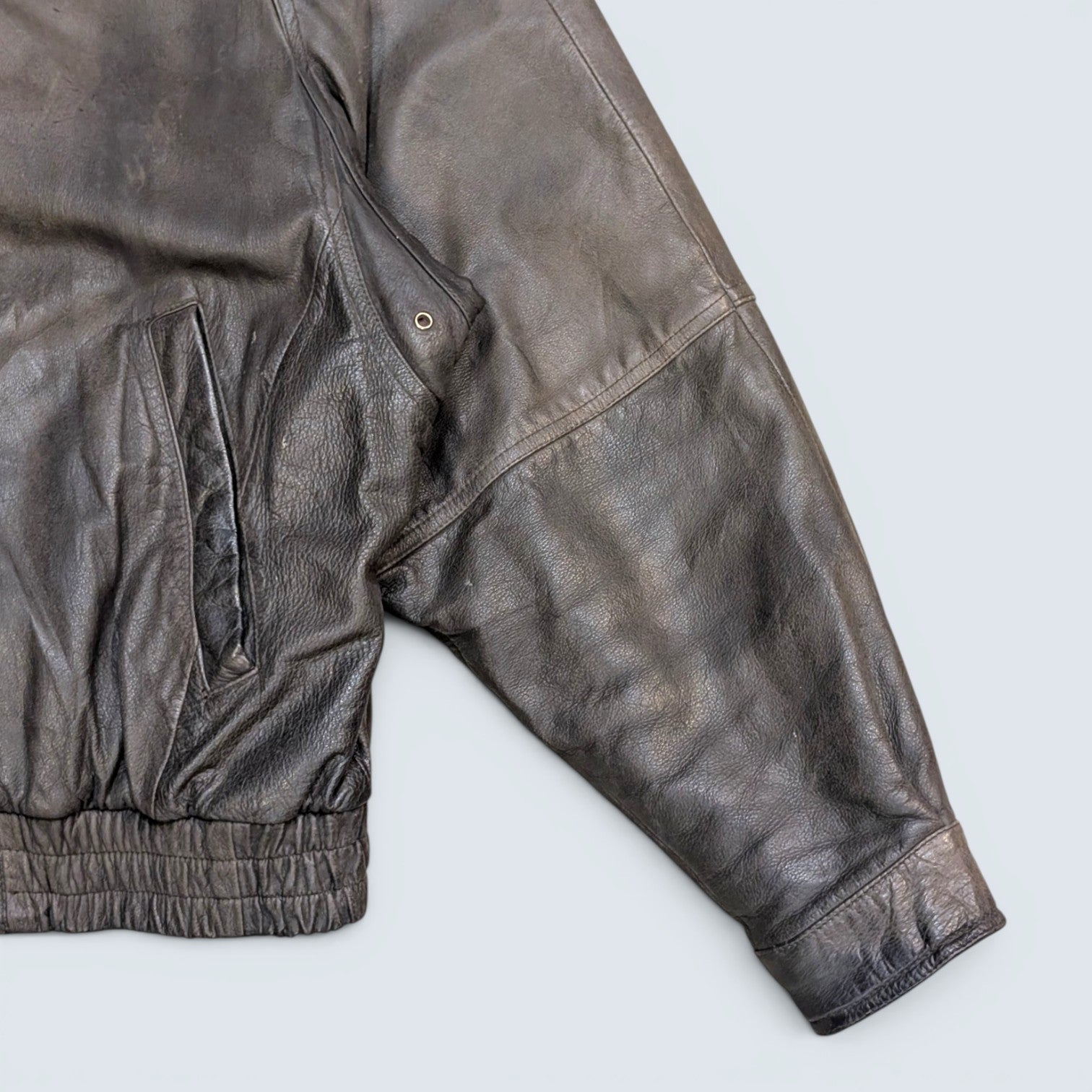 Moores Leather Bomber Jacket - XL