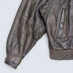 Moores Leather Bomber Jacket - XL