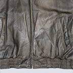 Moores Leather Bomber Jacket - XL
