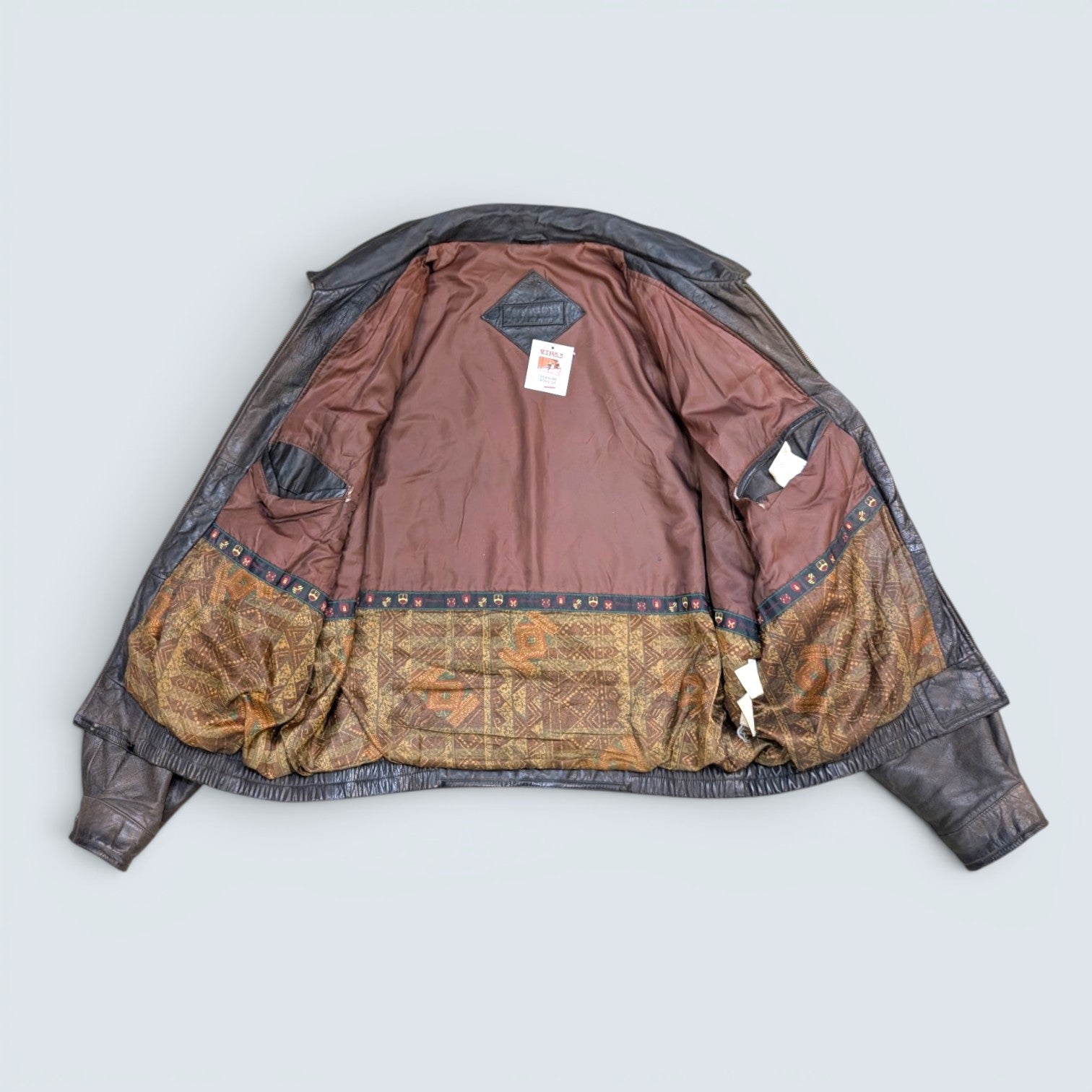 Moores Leather Bomber Jacket - XL