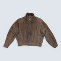 Ocean West Suede button up Leather Jacket - L
