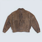 Ocean West Suede button up Leather Jacket - L