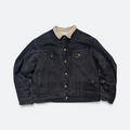 Blue Bay Black Denim Fleece Lined Jacket - XL