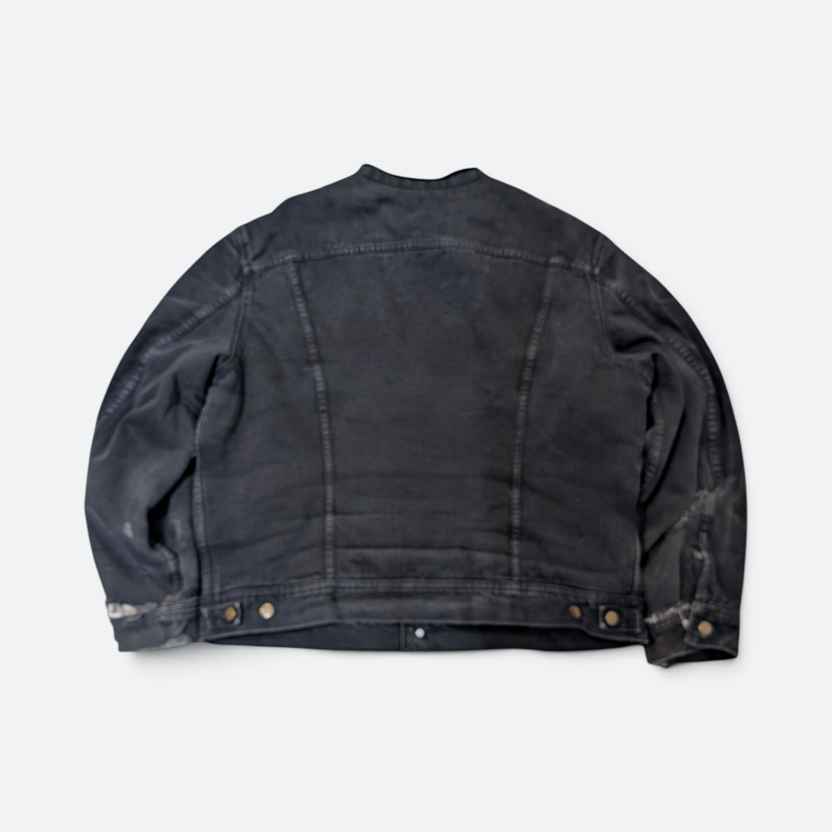 Blue Bay Black Denim Fleece Lined Jacket - XL
