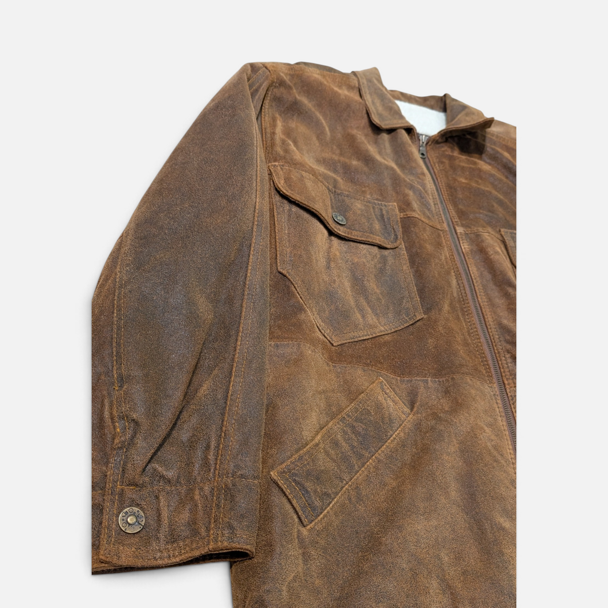 Rae Style Worn Leather Leather Jacket