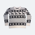 B&W Reindeer Christmas Sweater