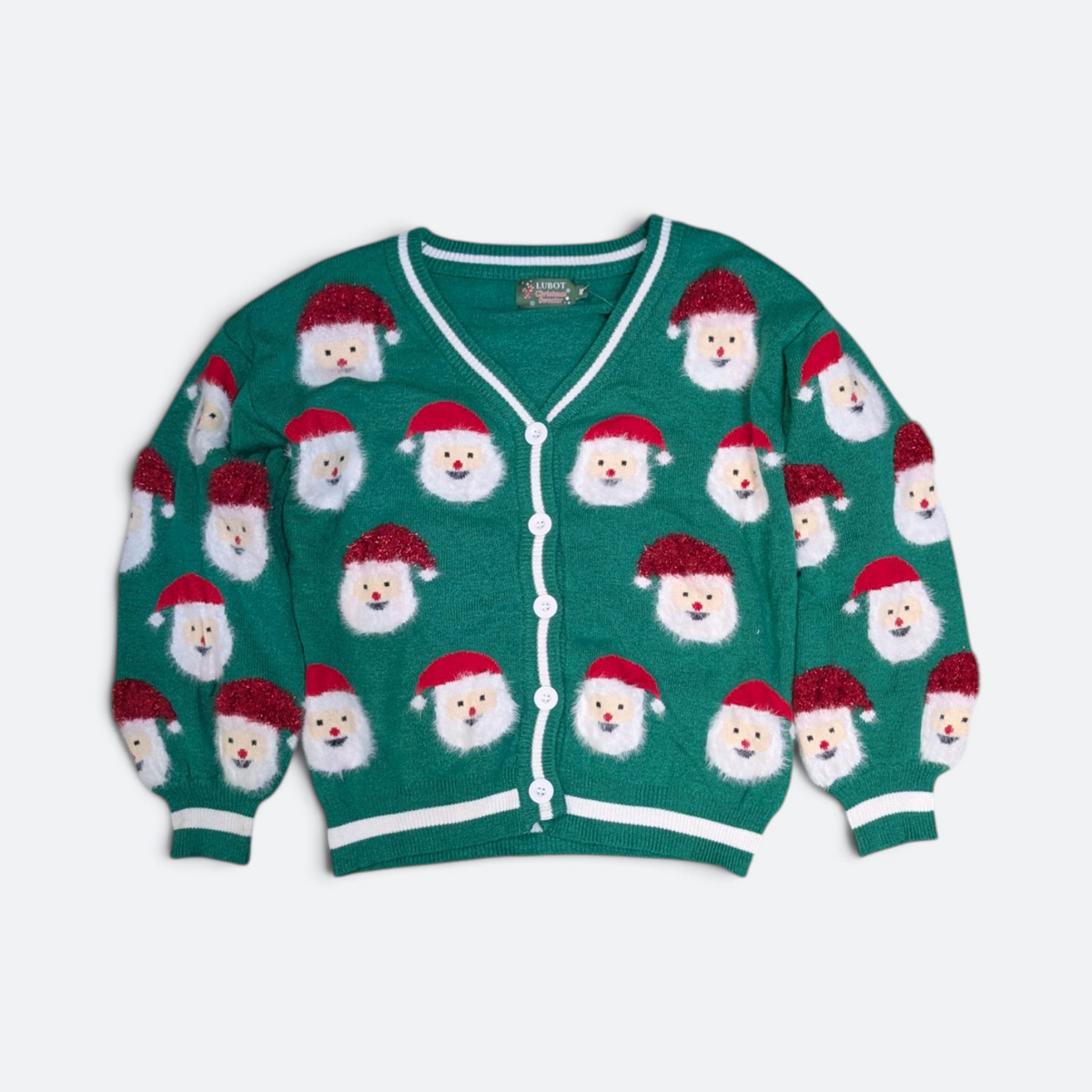 Green Santa Cardigan