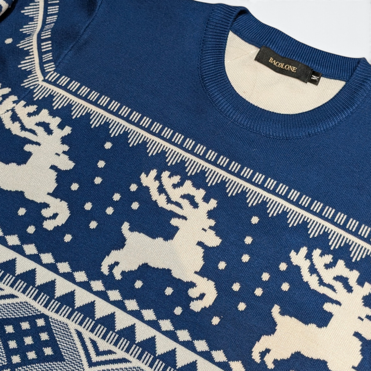 Bacolone Blue Ugly Christmas Sweater
