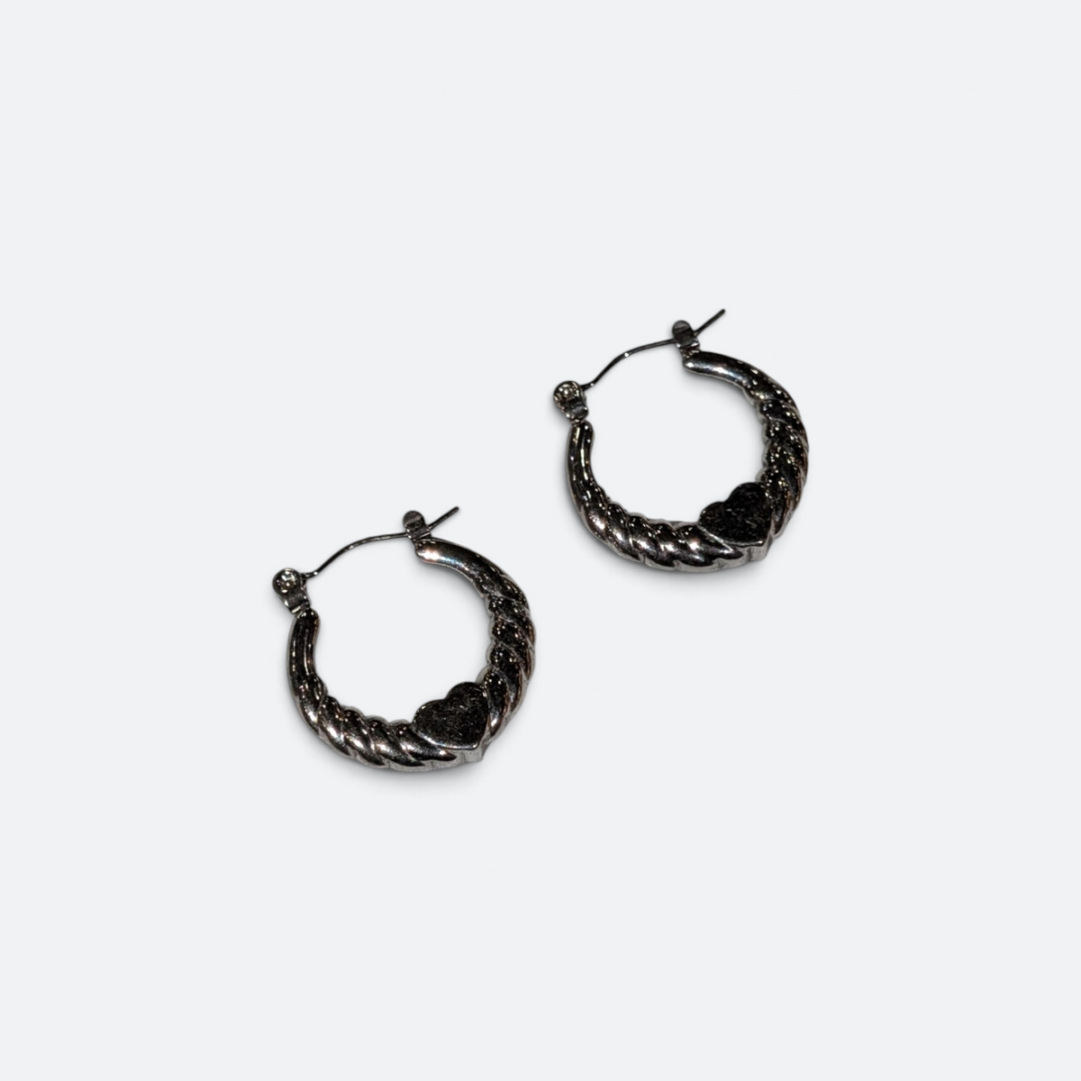 "Tangled Hearts" Silver Earrings