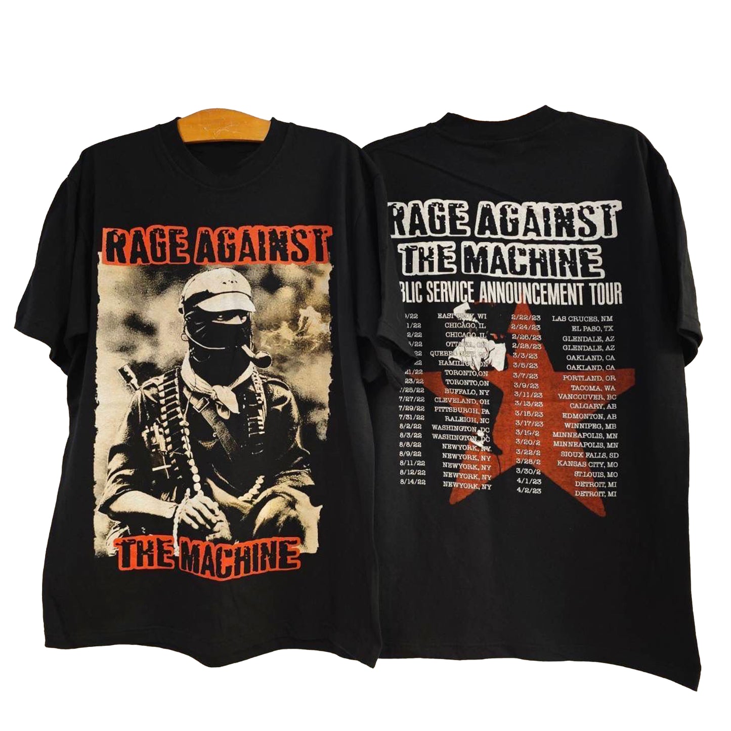 Y2K Rage Against The Machine "Public Service Announcement Tour" Tee