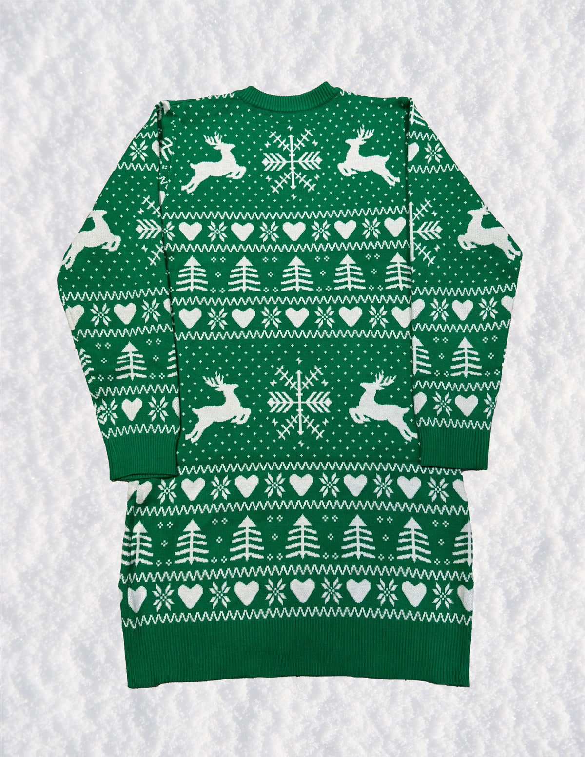 Reindeer & Hearts Dress Christmas Sweater
