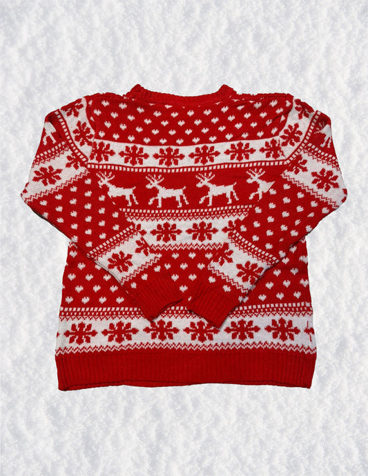 Reindeer & Snowflakes Christmas Sweater