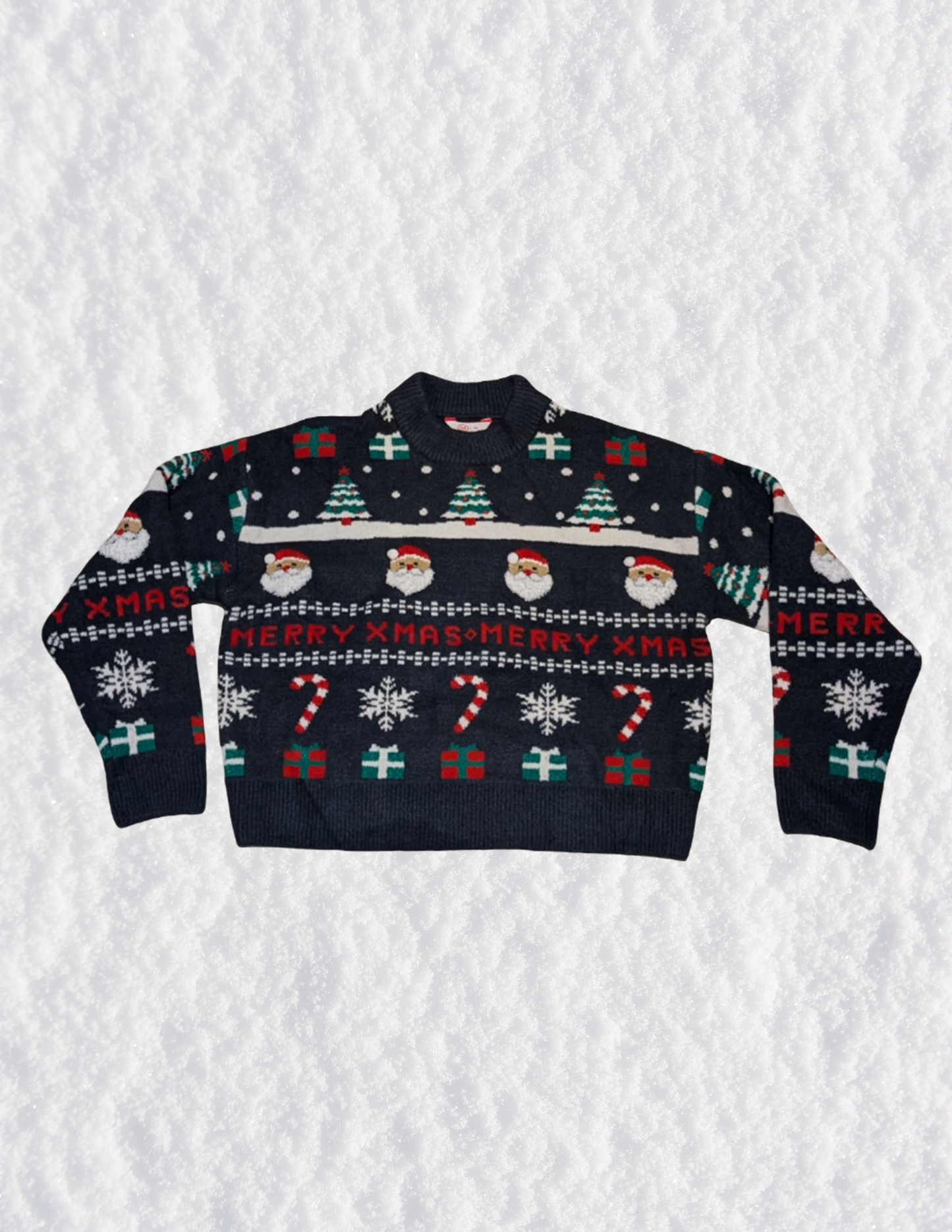 Santa Tree & Cane Christmas Sweater