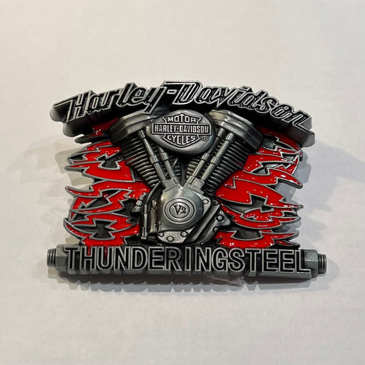 Harley Davidson Thundering Steel Belt Buckle