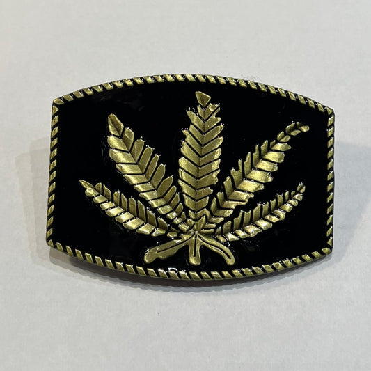 Cannabis Leaf Belt Buckle