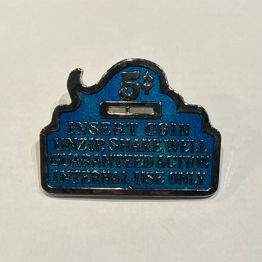 Blue Coin Machine Belt Buckle