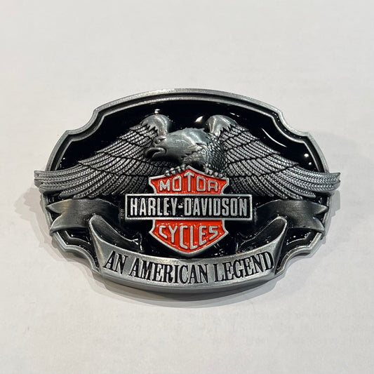 Red Harley Davidson Belt Buckle