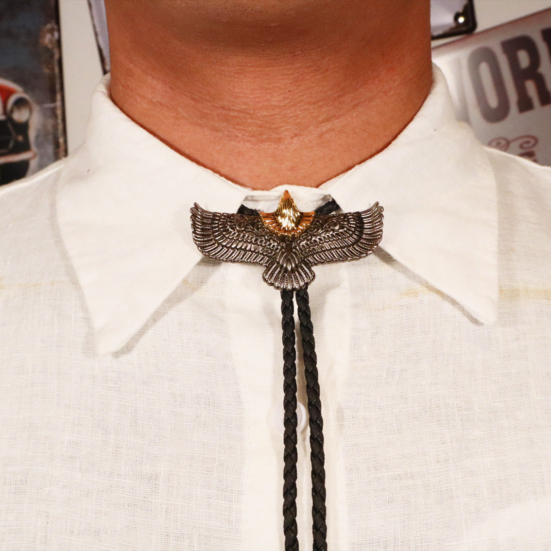 Eagle Embellished Bolo Tie