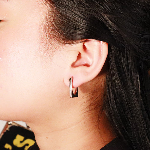 "The Hook" Silver Earrings