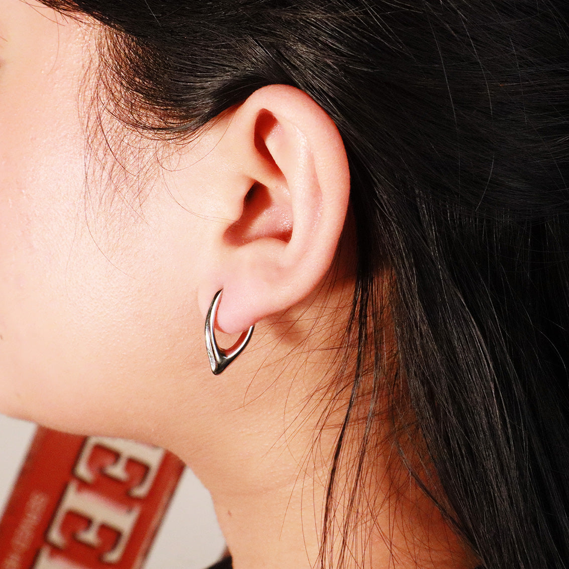 "Wishbone" Silver Earrings