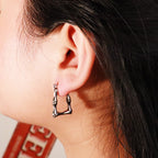 "The Bone" Silver Earrings